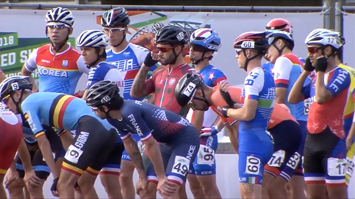 senior men at the world inline speed skating championships in arnhem 2018