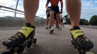 Photo of Having Fun Skating Relays On Inline Speed Skates