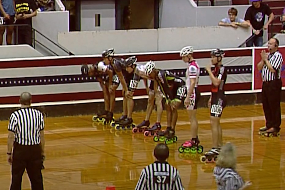 Jarrett Paul Breaking 500 Meter Record At 2014 US Indoor Inline speed