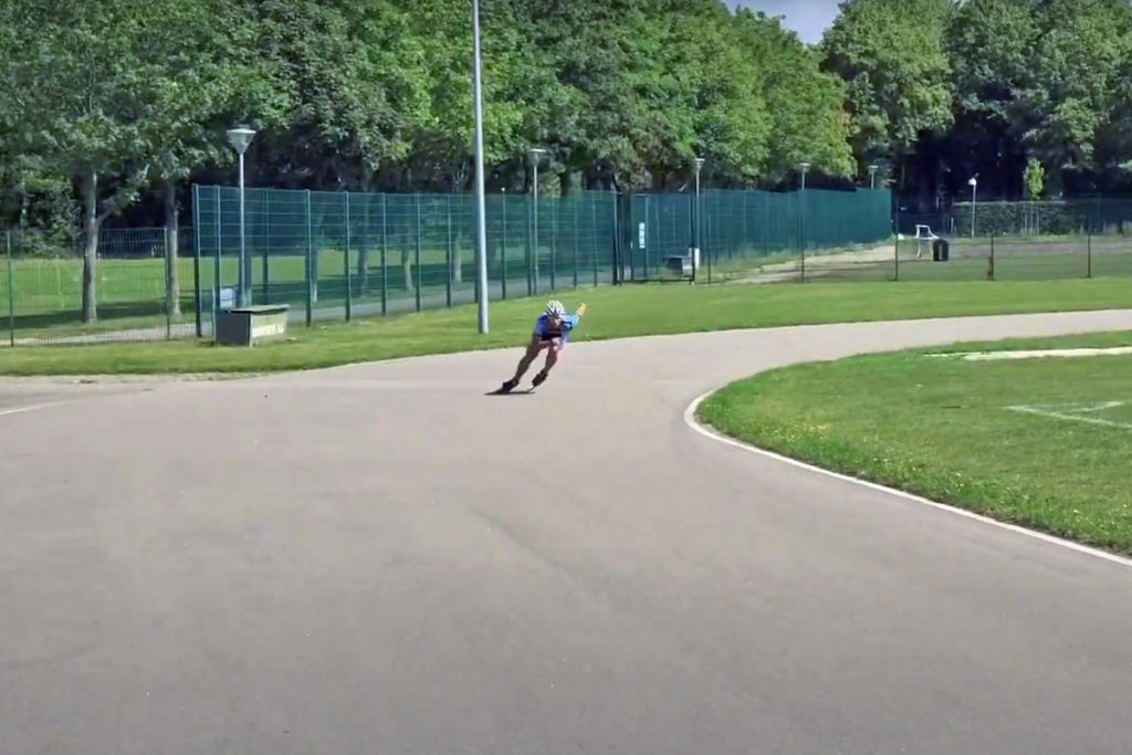 Joey Mantia Training Outdoor Roller Speed Skating